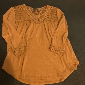 3/4 Sleeve mustard Hannah top